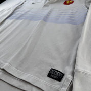 2009 Embroidered France Rugby Striped Rugby Polo M - Threads Uncovered