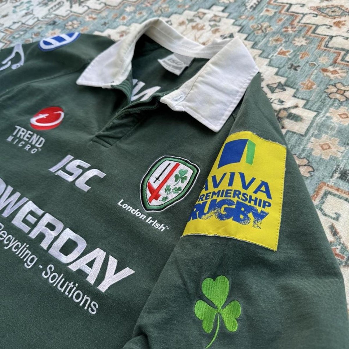 2011 ISC London Irish Rugby Polo Shirt L - Threads Uncovered