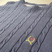 2000s Tommy Hilfiger Embroidered Thick Cable Knit L