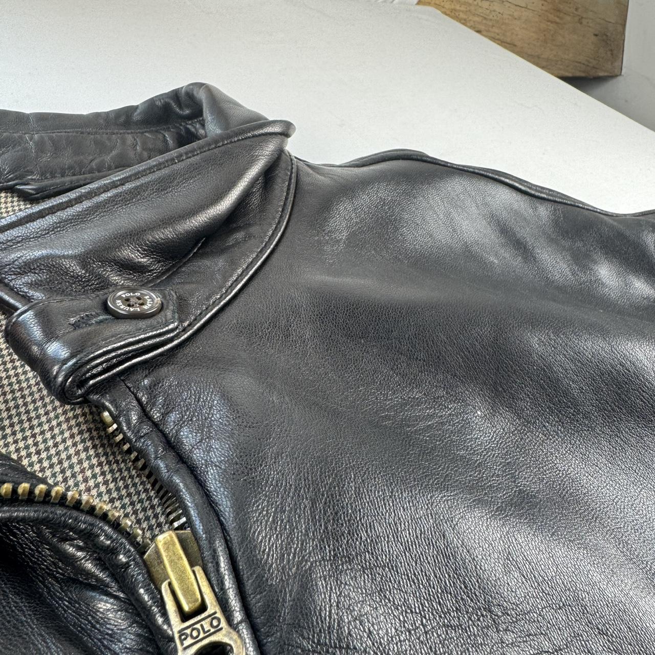 Polo Ralph Lauren Black Leather Jacket XL