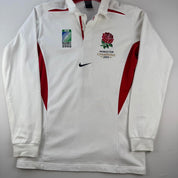2003 Nike Centre Logo England Rugby World Cup Champions Polo Shirt L
