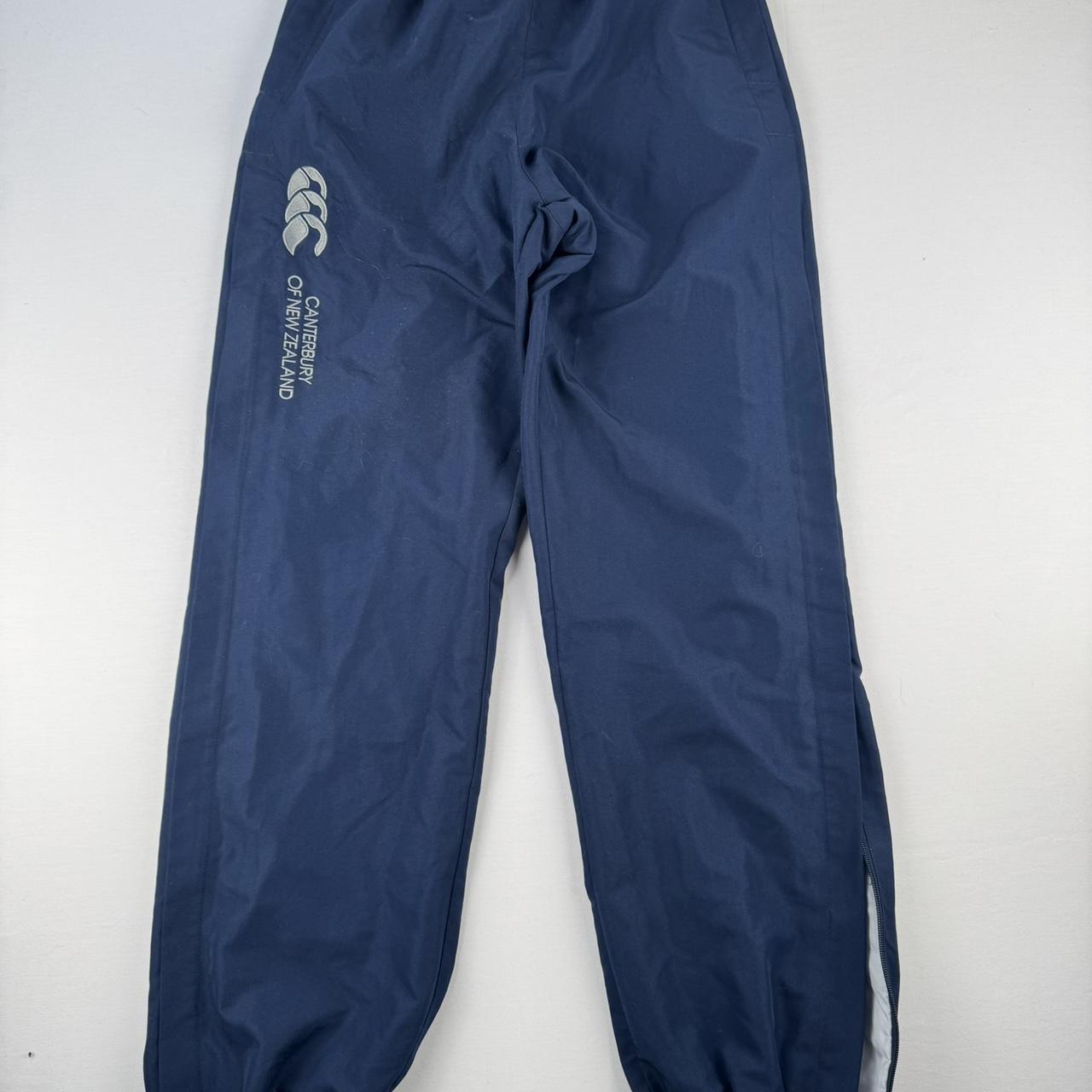 Canterbury Tracksuit Bottoms Cuffed Navy and White S