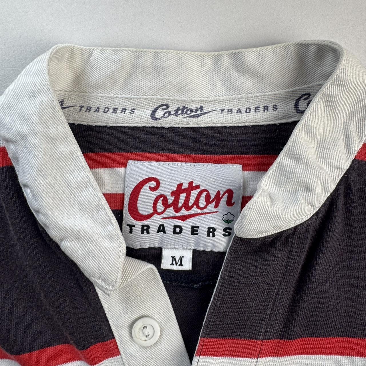 1990s Cotton Traders Gloucester Rugby Striped Polo M