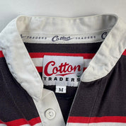 1990s Cotton Traders Gloucester Rugby Striped Polo M