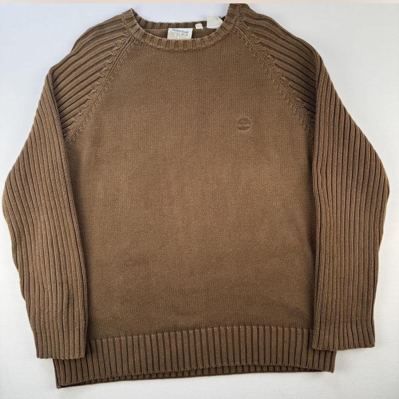 Timberland Embroidered Logo Knitted Crewneck Brown M