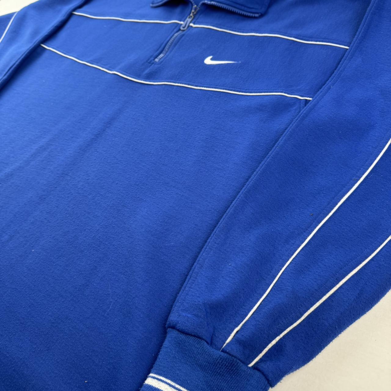 1990s Made in USA Embroidered Swoosh Quarter Zip L