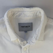 Carhartt WIP White and Green Corduroy Button Down Shirt S