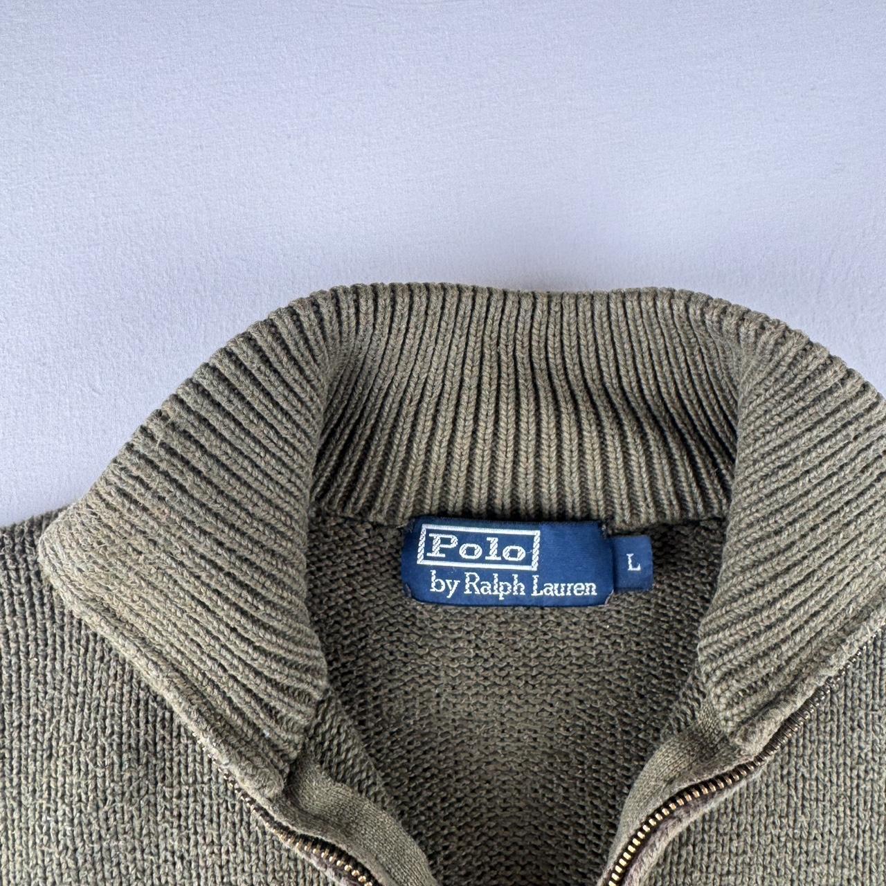 Polo Ralph Lauren Embroidered Pony Khaki Quarter Zip Fleece S
