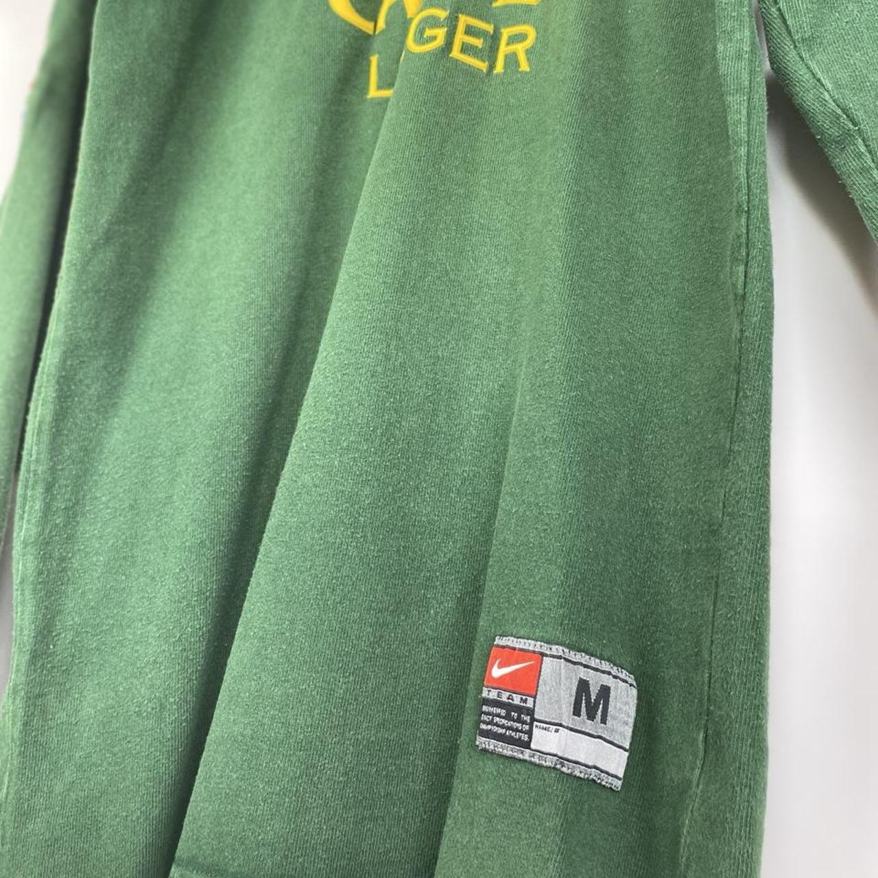 Nike men's rugby polo shirt green and yellow with Springboks logo and player fit.
