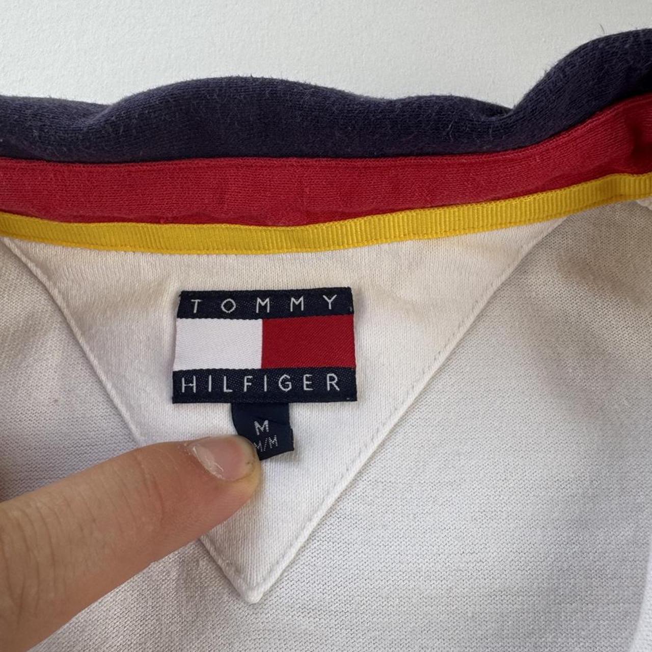 Mens Tommy Hilfiger Embroidered Logo Pannel Rugby Polo Shirt M