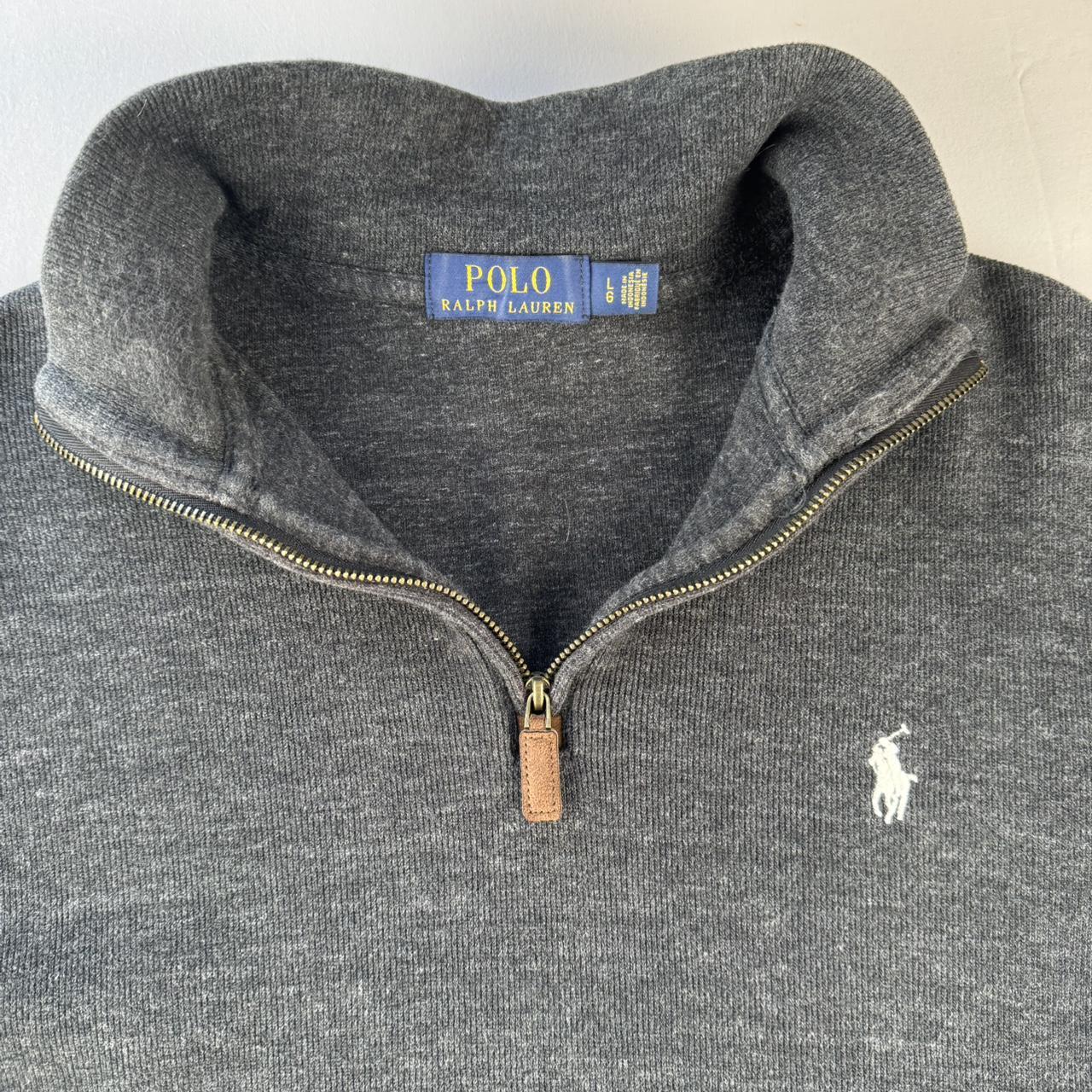 Polo Ralph Lauren Charcoal Grey Quarter Zip Fleece L