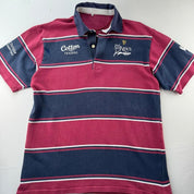 1990s Sale Sharks Striped Rugby Polo Shirt L