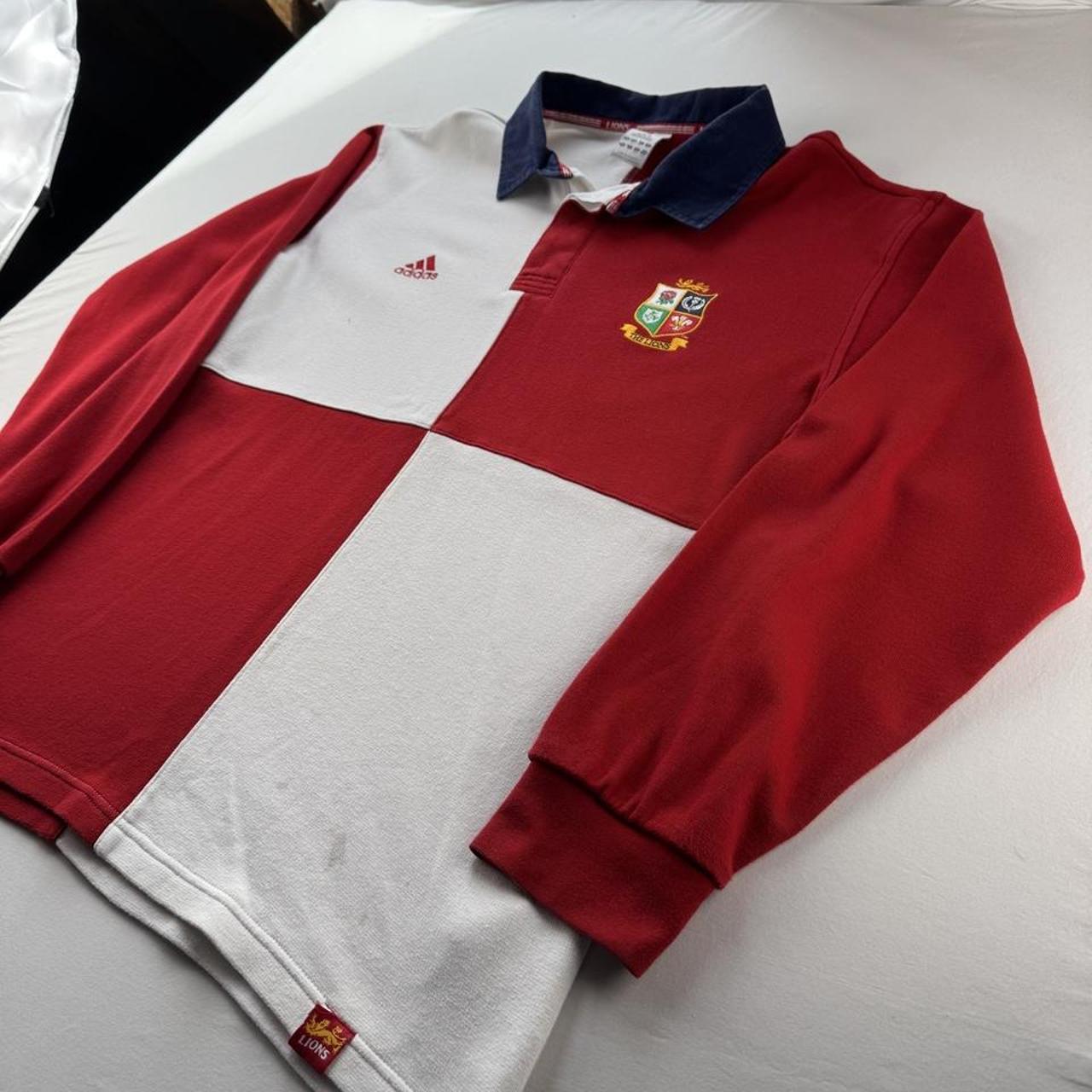 Early 2000s Adidas British and Irish Lions Embroidered Rugby Polo Shirt L