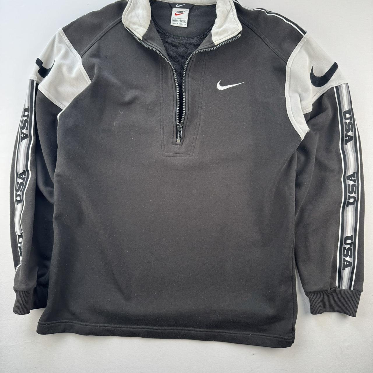 Womens 1990s Nike Embroidered Quarter Zip Fleece XL