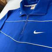1990s Made in USA Embroidered Swoosh Quarter Zip L