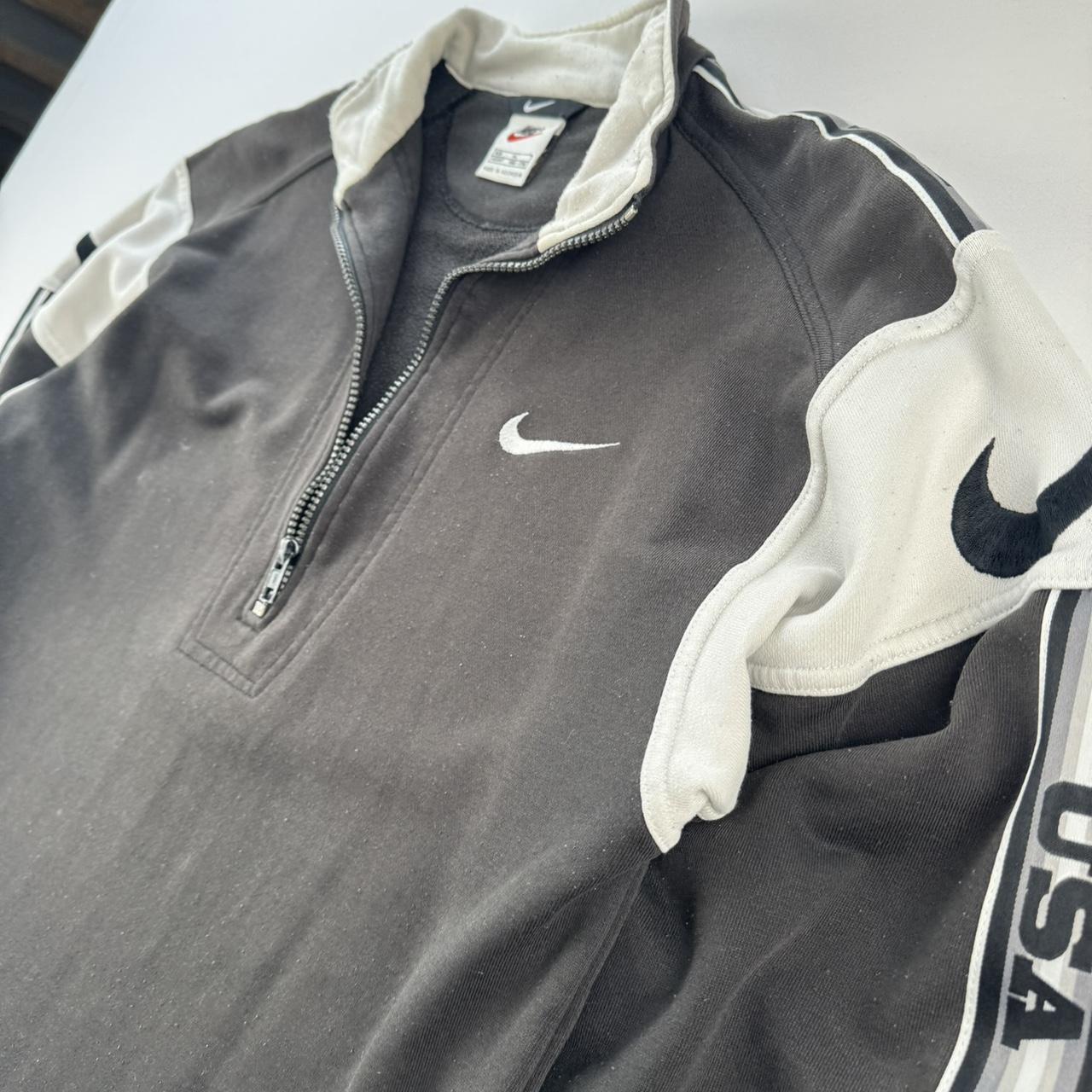Womens 1990s Nike Embroidered Quarter Zip Fleece XL