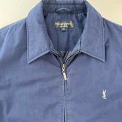 Yves Saint Laurent YSL Embroidered Logo Padded Harrington Jacket L
