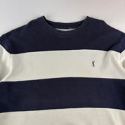 Yves Saint Laurent Striped Cotton Crewneck L