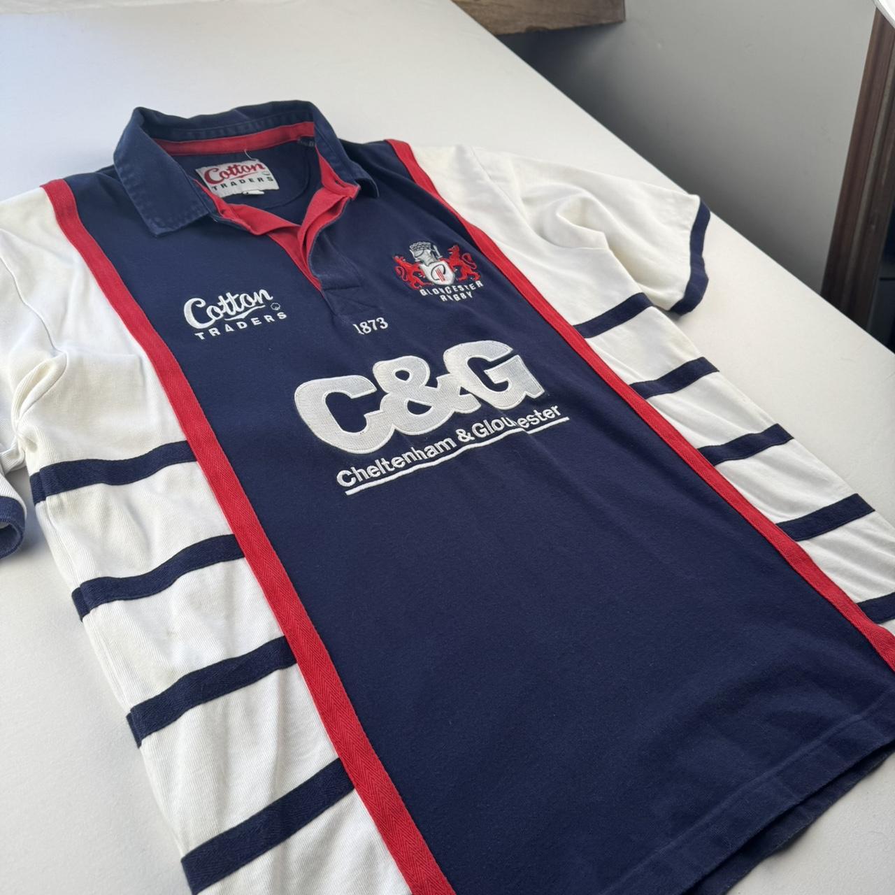 Vintage 1990s Cotton Traders Alternative Gloucester Rugby Polo L