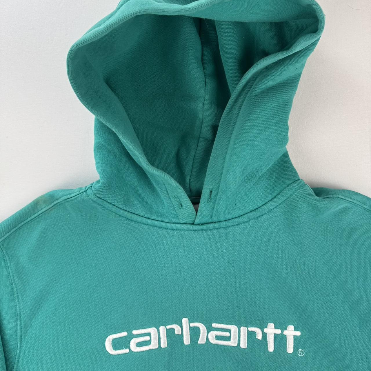 Carhartt WIP Turqoise Spellout Hoodie L