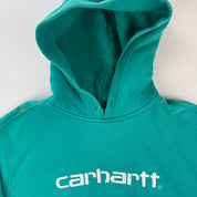 Carhartt WIP Turqoise Spellout Hoodie L
