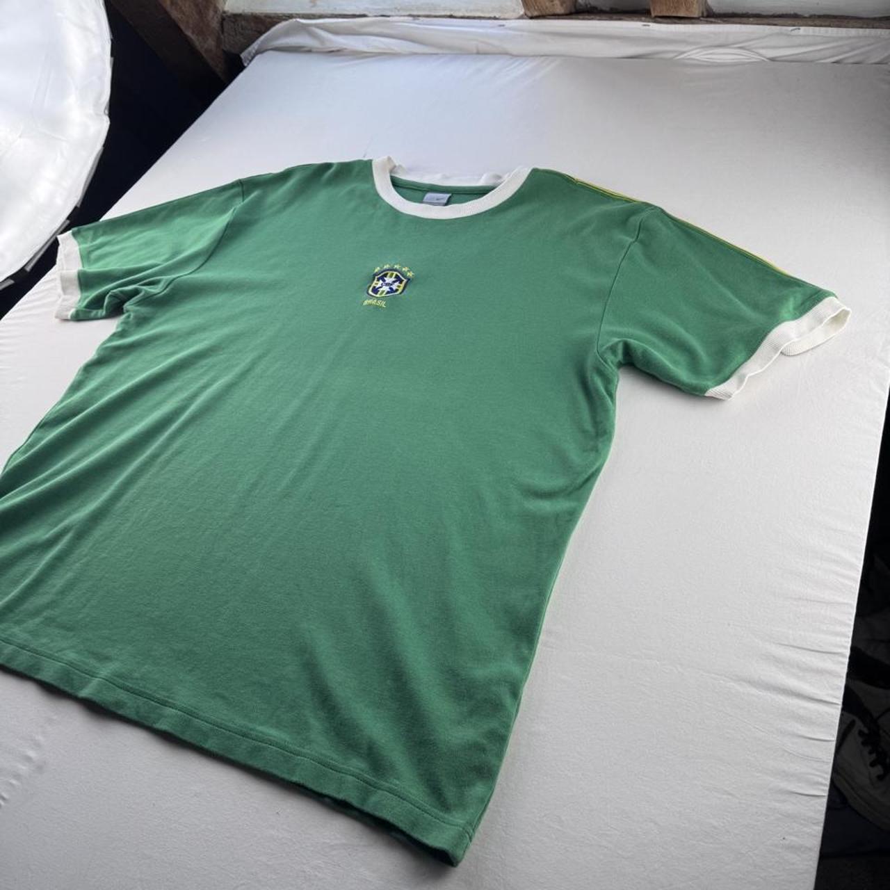 2003 Nike Embroidered Brazil Swoosh Oversized Heavy T-Shirt XXL
