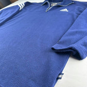 Early 2000s Adidas Embroidered Quarter Zip Fleece S