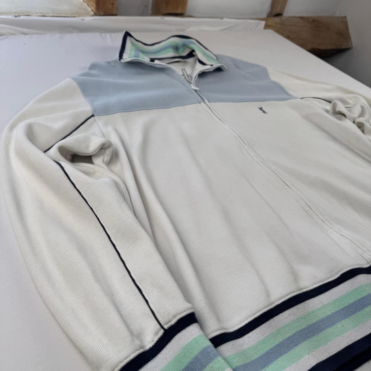 Yves Saint Laurent Track Jacket in White Size L