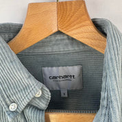 Light Teal Carhartt WIP Long Sleeve Madison Corduroy Button Down Shirt S