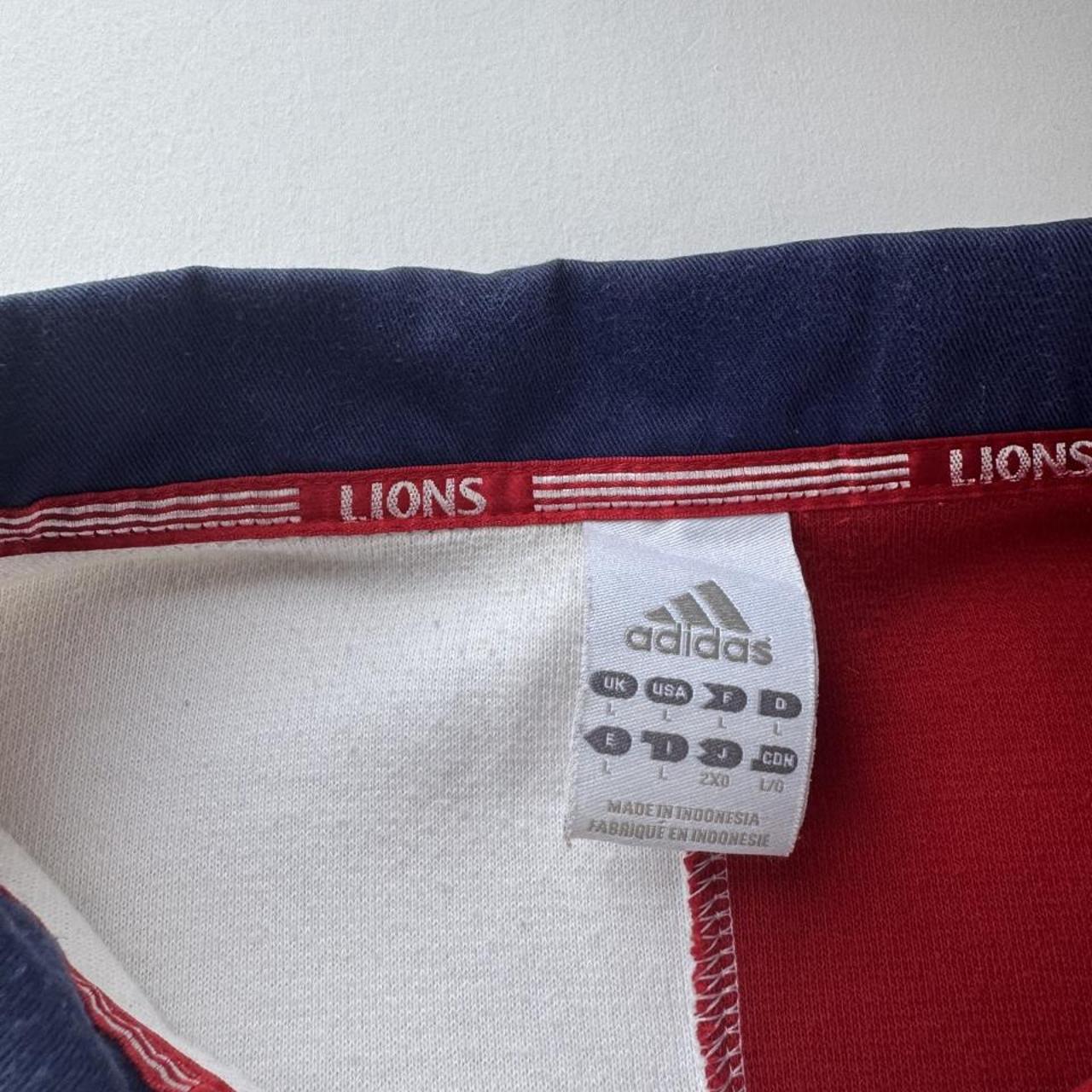Early 2000s Adidas British and Irish Lions Embroidered Rugby Polo Shirt L
