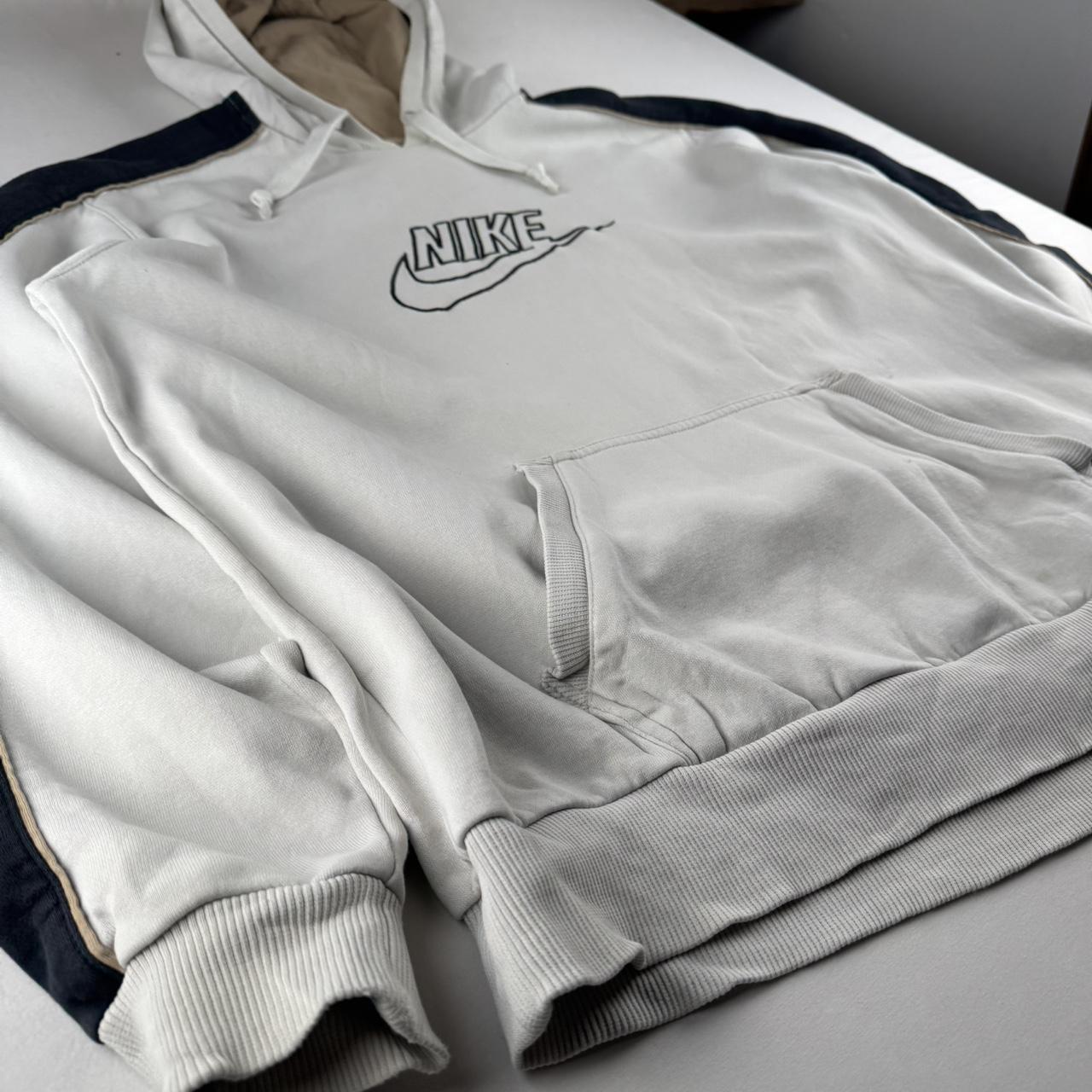 Early 2000s Nike Embroidered Spellout Oversized Hoodie L