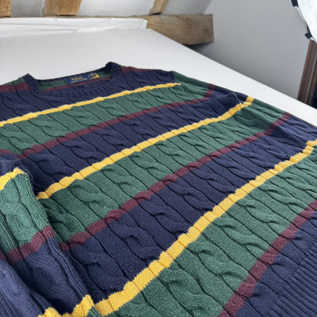 Polo Ralph Lauren Striped Cable Knit Jumper