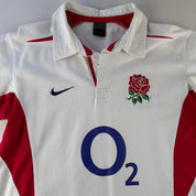 Nike 2003 Embroidered England Rugby Short Sleeve Rugby Polo L