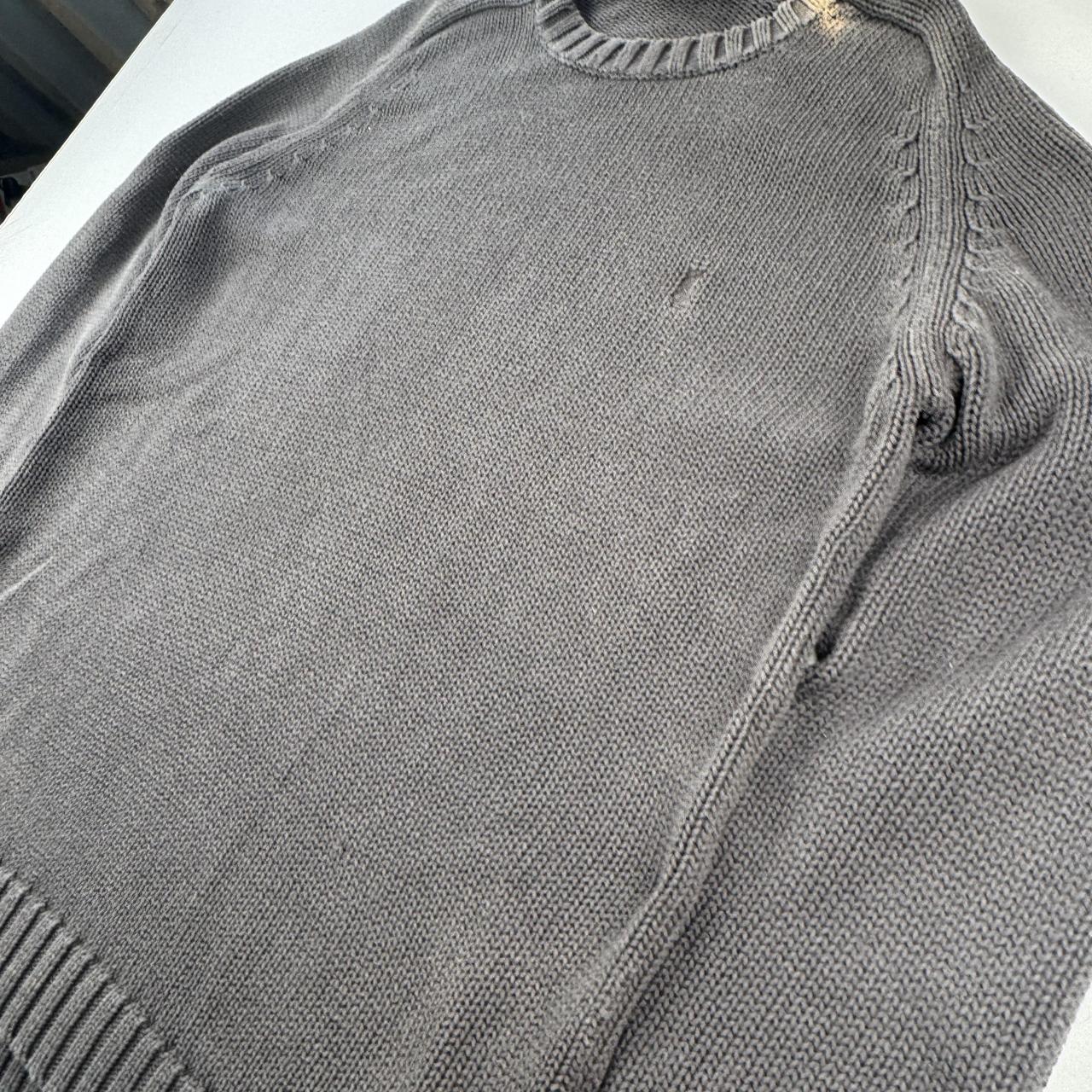 Yves Saint Laurent Crewneck Knit Sweater in Grey Size XL
