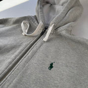 Polo Ralph Lauren Embroidered Green Pony Heavyweight Full Zip Hoodie S