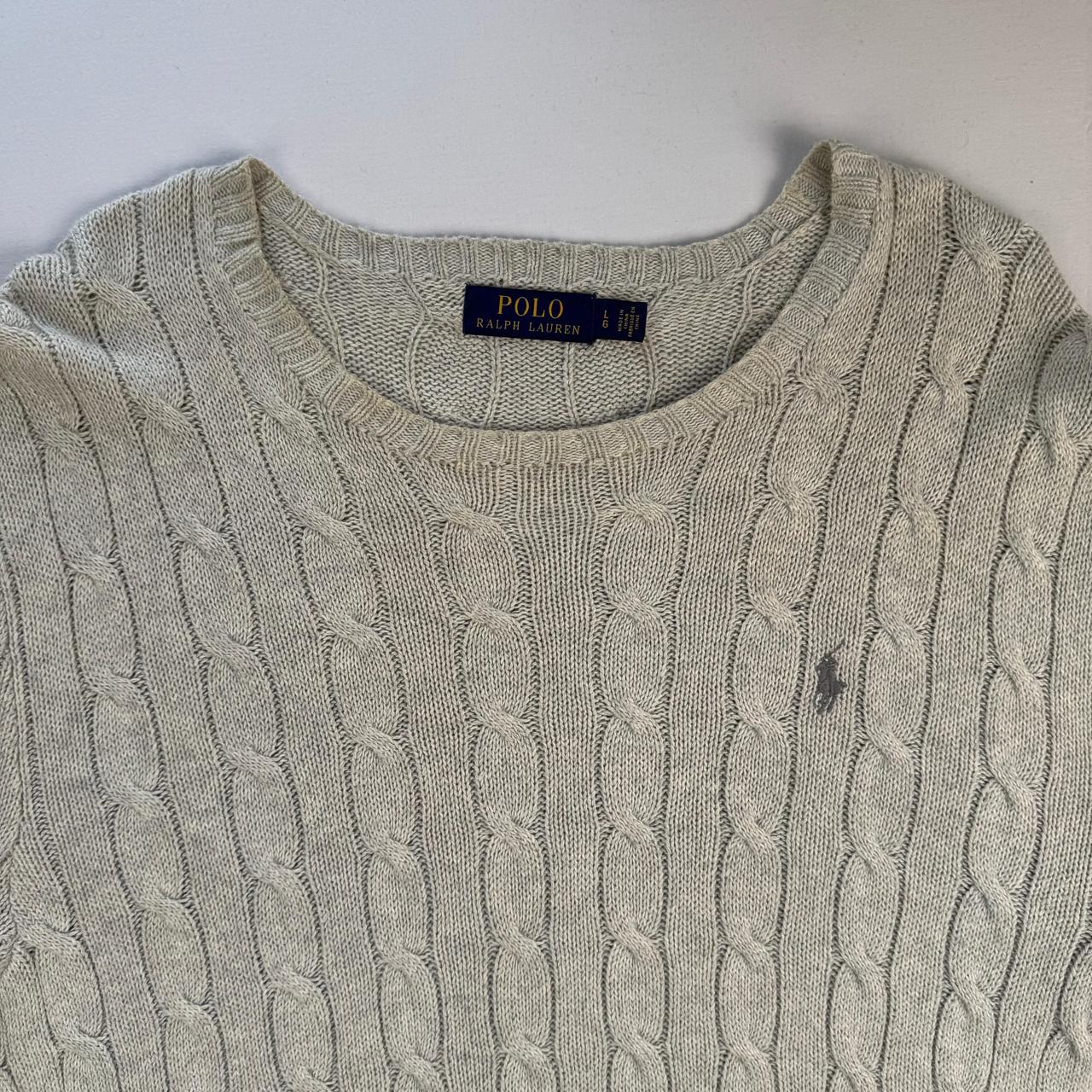 Polo Ralph Lauren Crewneck Knit Sweater in Beige Size L