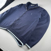 Yves Saint Laurent YSL Embroidered Logo Thick Knitted Jumper with Trim L
