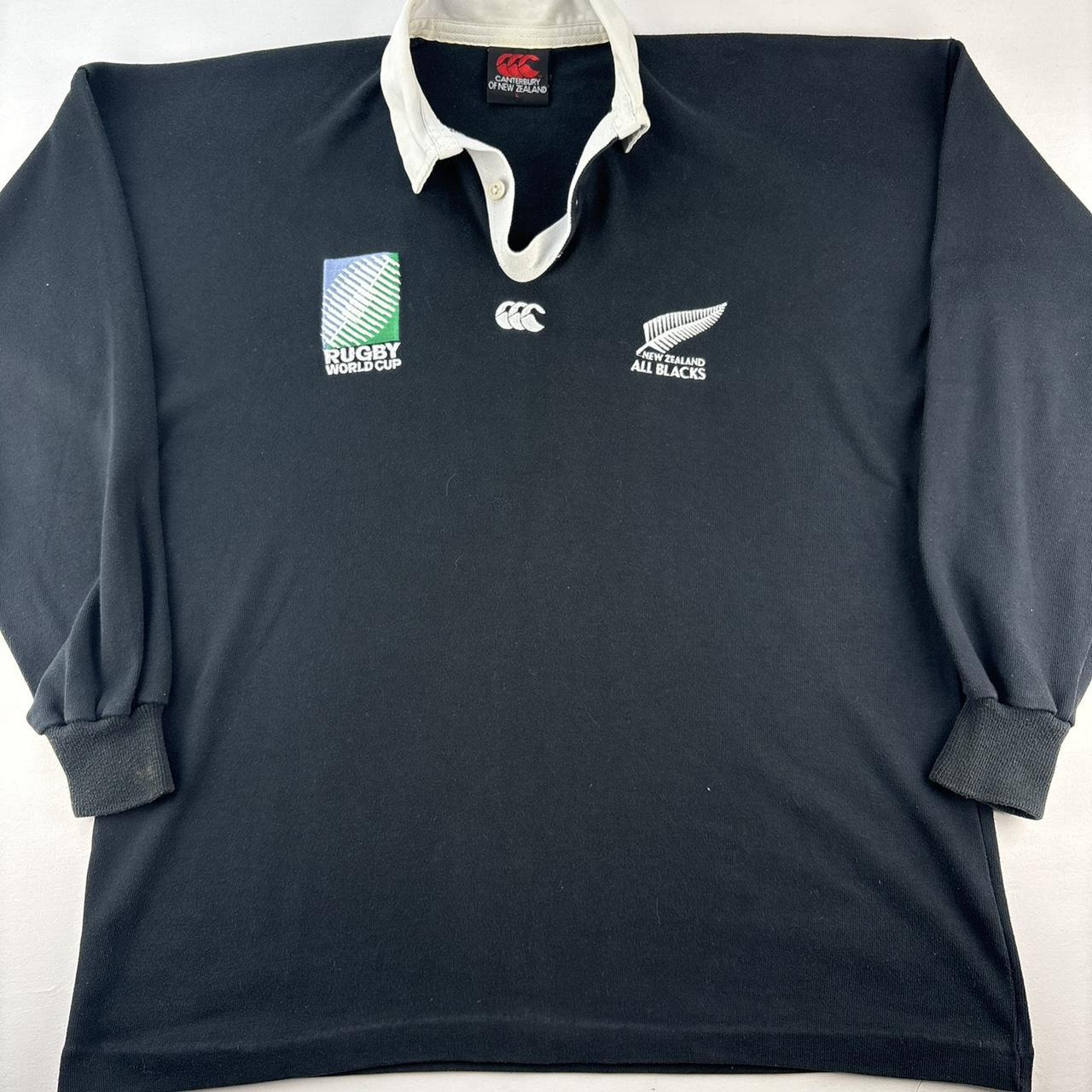 Rare 1995 Canterbury Rugby World Cup New Zealand All Blacks Polo L
