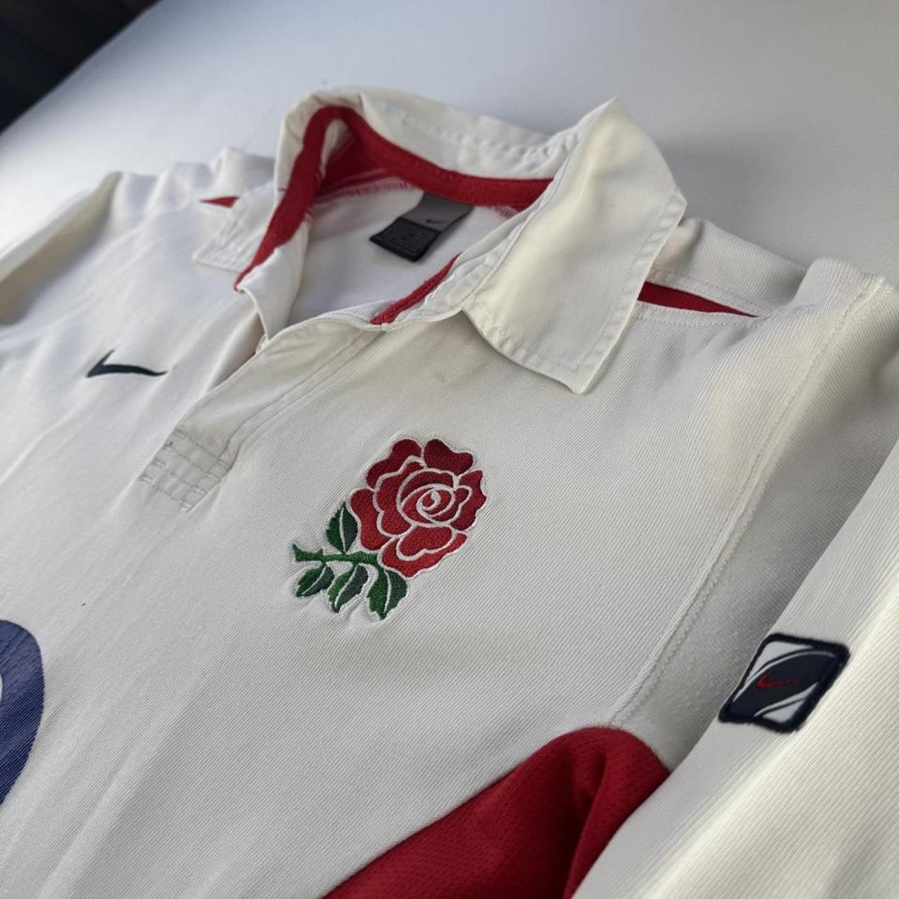 2003 England Home Nike Rugby Polo Shirt M