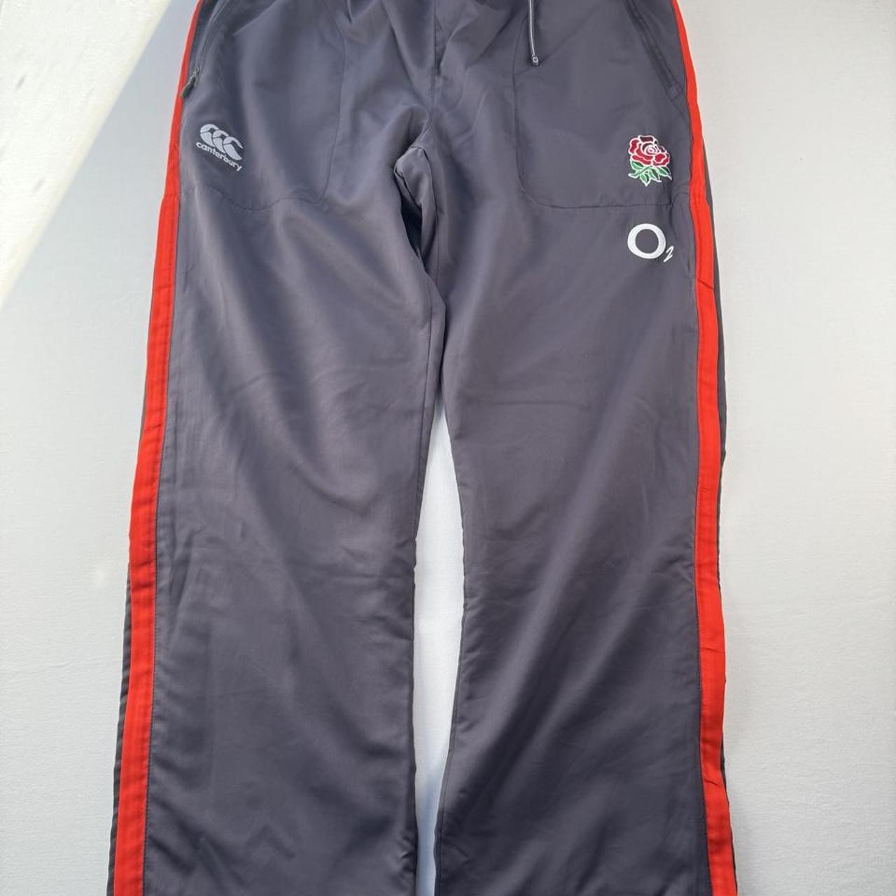 England Rugby Canterbury Grey Red Uncuffed Joggers XL