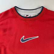 1990s Oversized Centre Swoosh Embroidered Sweatshirt S