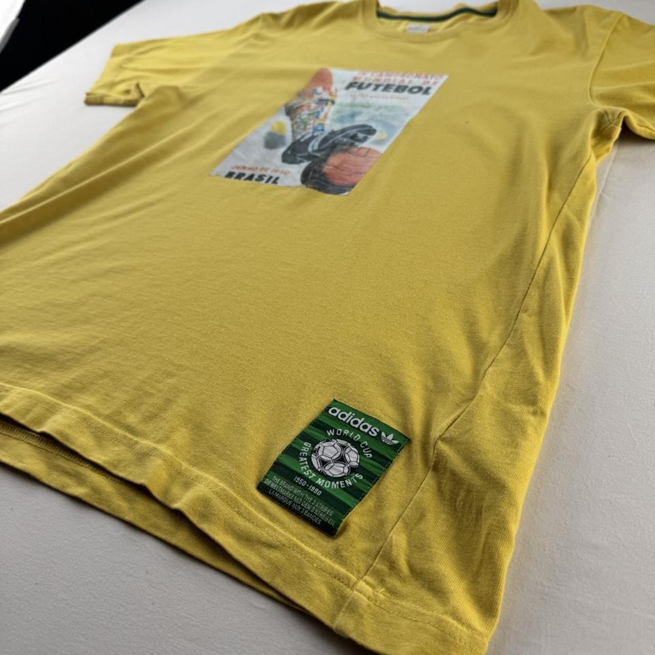 Rare 2000s Adidas Futebol Brazil Graphic T Shirt S