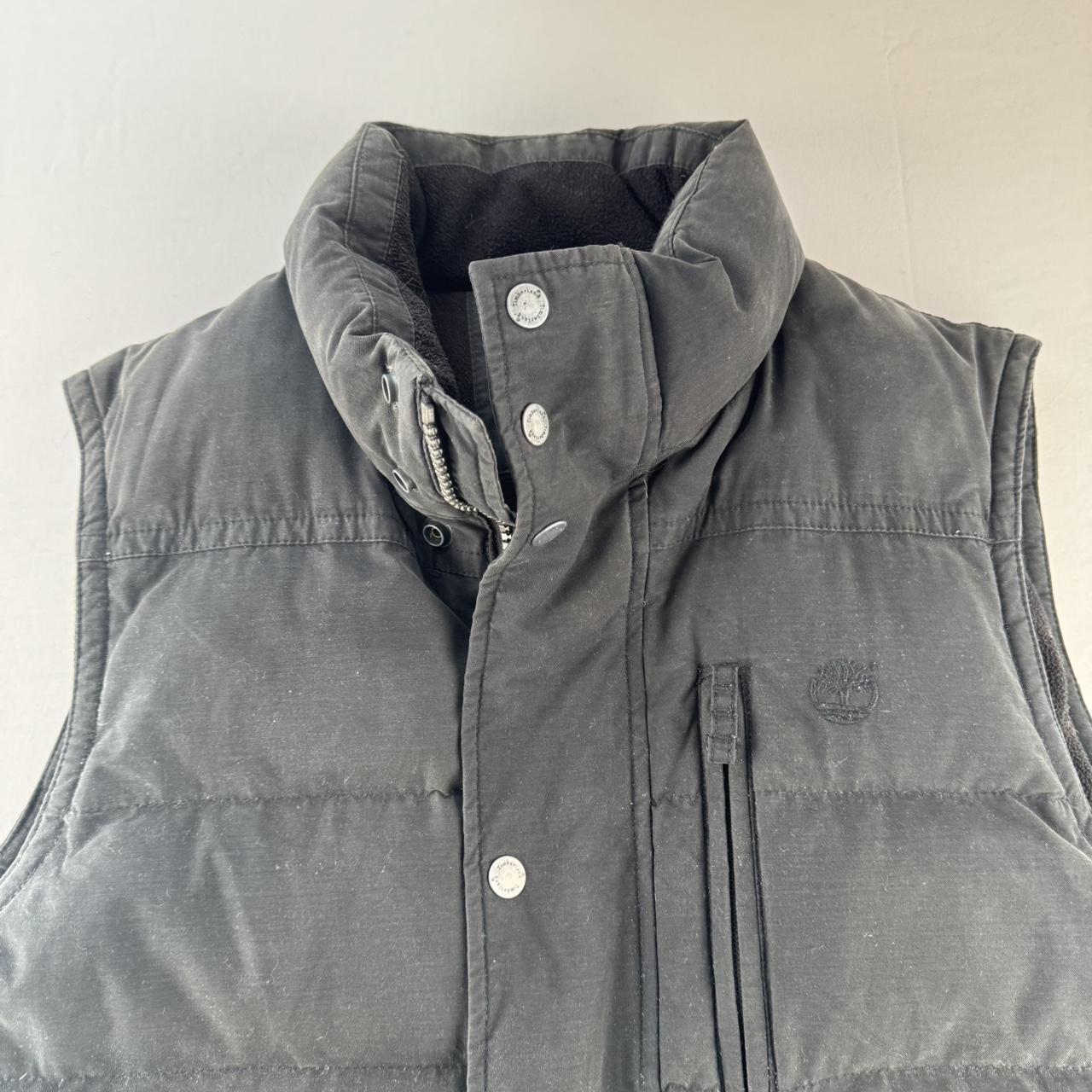 Black Fleece Lined Timberland Puffer Gilet L