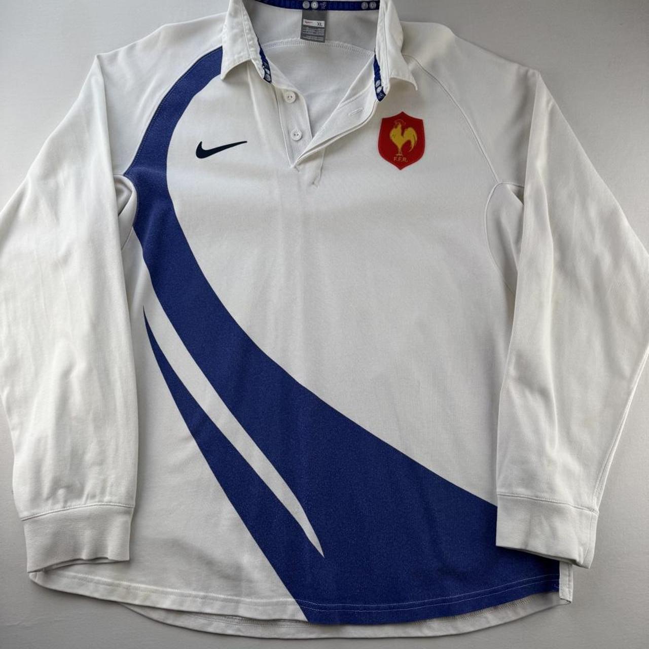 Nike 2007 France Rugby Long Sleeve Rugby Polo XL