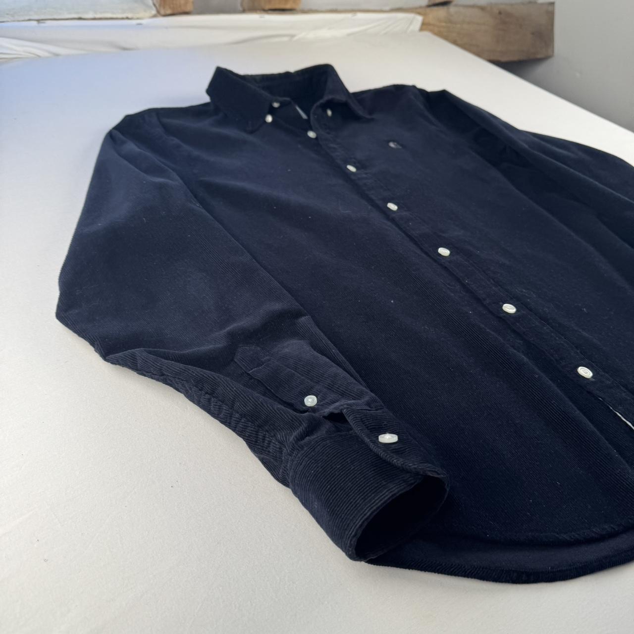 Navy Carhartt WIP Long Sleeve Madison Corduroy Button Down Shirt S
