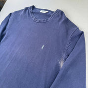 Yves Saint Laurent Crewneck Knit Sweater in Navy Size XL