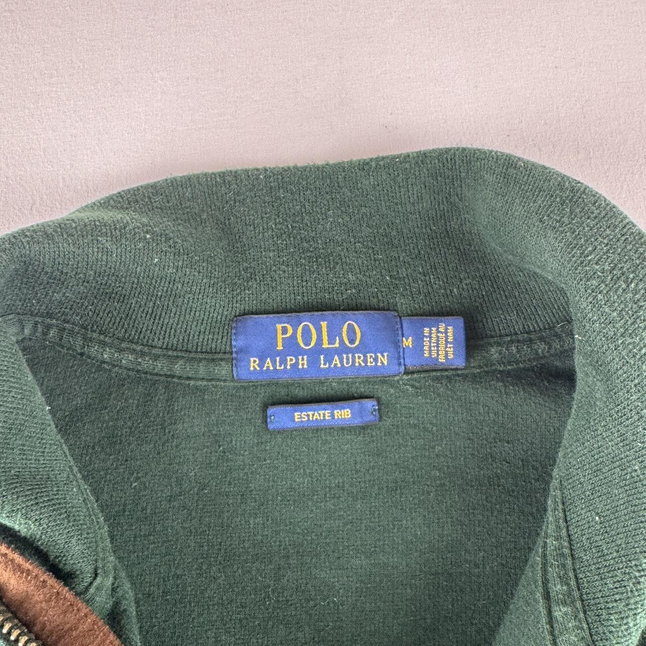 Polo Ralph Lauren Embroidered Logo Green Quarter Zip Fleece M