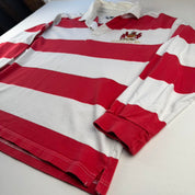 Rare Vintage Cotton Traders Gloucester Rugby Striped Long Sleeve Rugby Polo Shirt XL