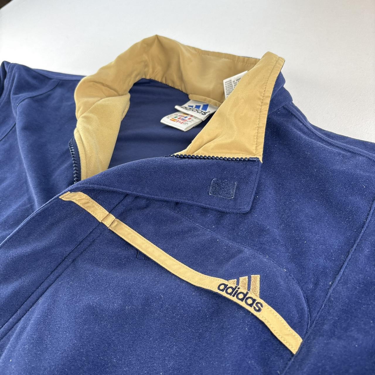 1990s Adidas Velvet Embroidered Track Jacket S