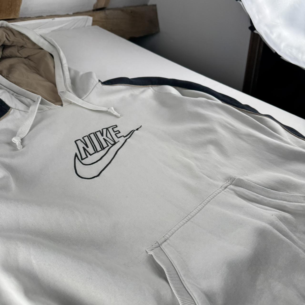 Early 2000s Nike Embroidered Spellout Oversized Hoodie L